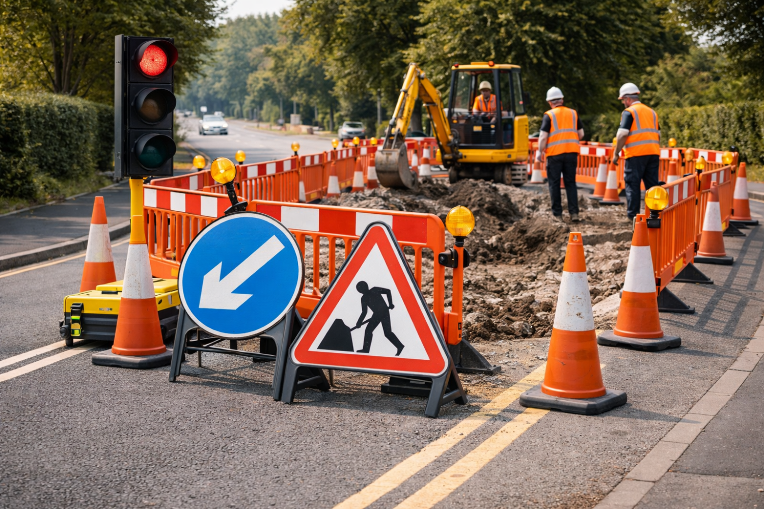 Streetworks training on a public highway